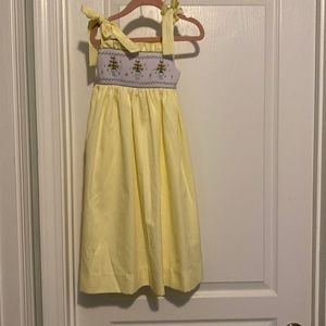 SIBLING OUTFIT Beautiful yellow spring themed smocked dress